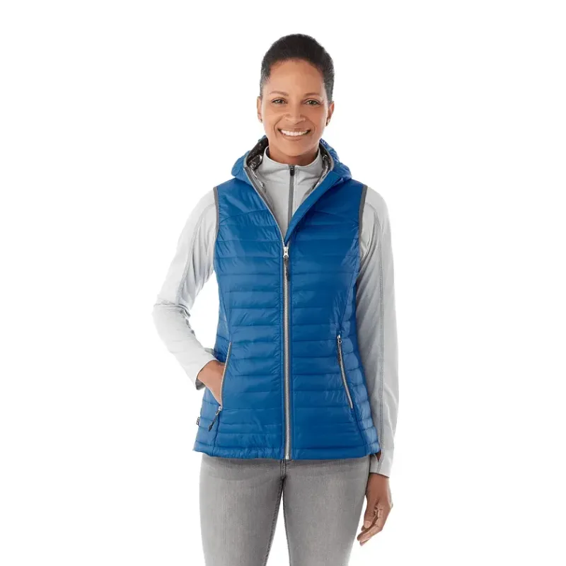 Custom Women's Insulated Packable Puffer Vest with Hood - Junction — view 8