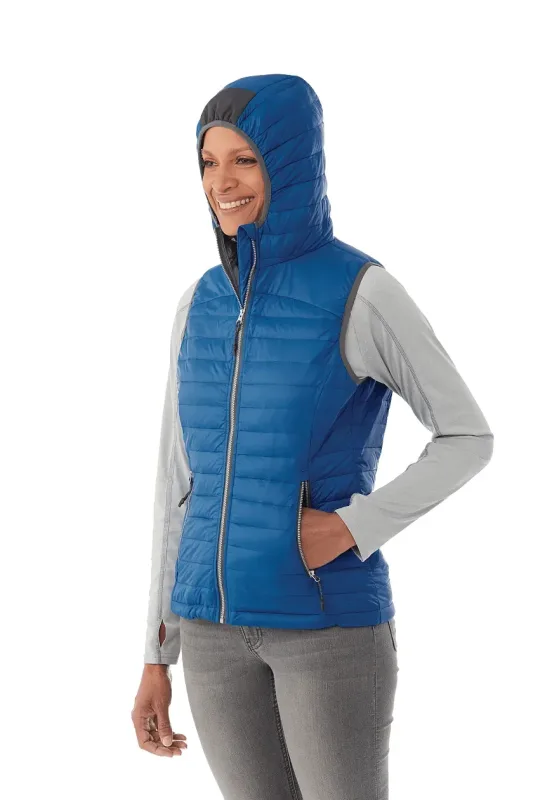 Custom Women's Insulated Packable Puffer Vest with Hood - Junction — view 9