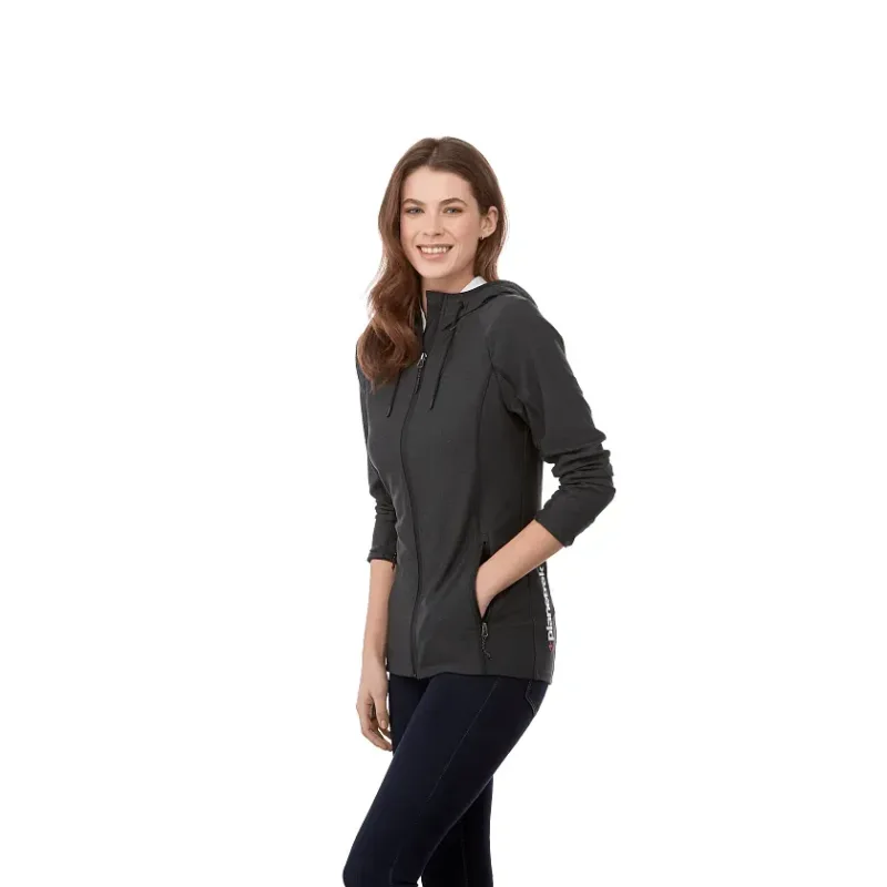 Custom Branded Women's Full Zip Lightweight Stretch Knit Jacket Hoodie - Kaiser Style — view 12