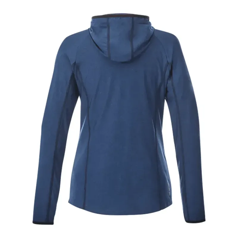 Custom Branded Women's Full Zip Lightweight Stretch Knit Jacket Hoodie - Kaiser Style — view 2