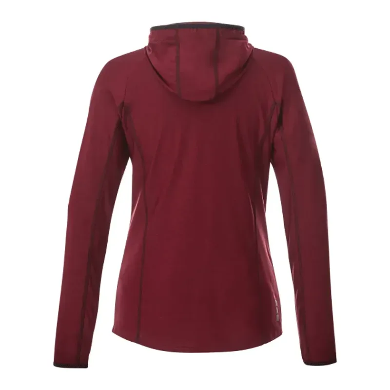 Custom Branded Women's Full Zip Lightweight Stretch Knit Jacket Hoodie - Kaiser Style — view 4
