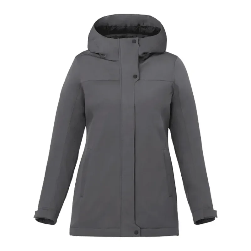 Customizable Women's Eco Insulated Hoodie Jacket - Lena — view 17