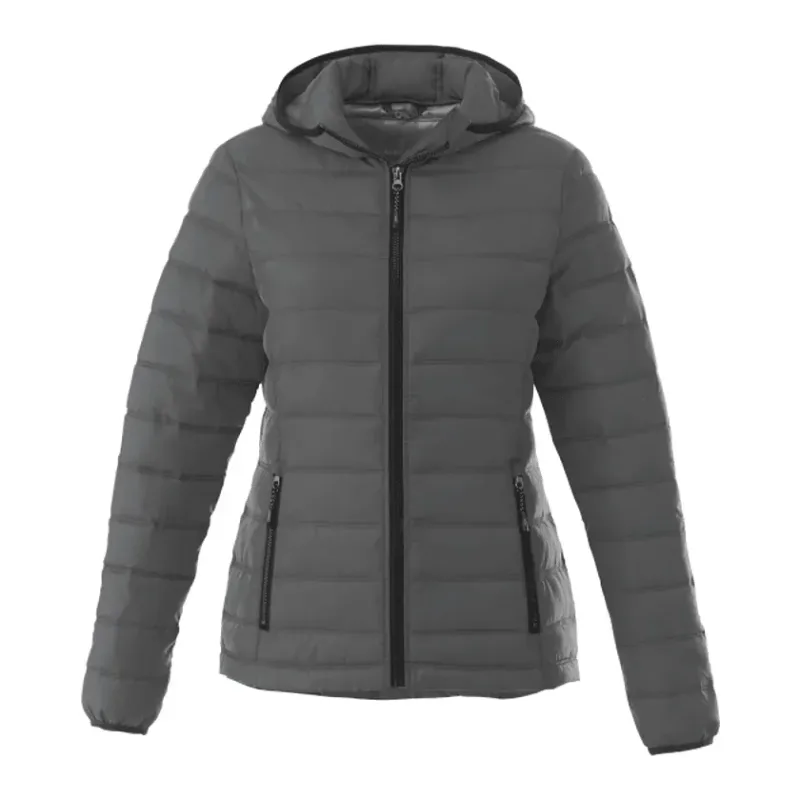 Custom NORQUAY Insulated Puffer Jacket with Hood for Women — view 12