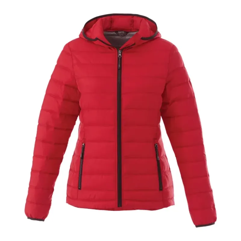 Custom NORQUAY Insulated Puffer Jacket with Hood for Women — view 3