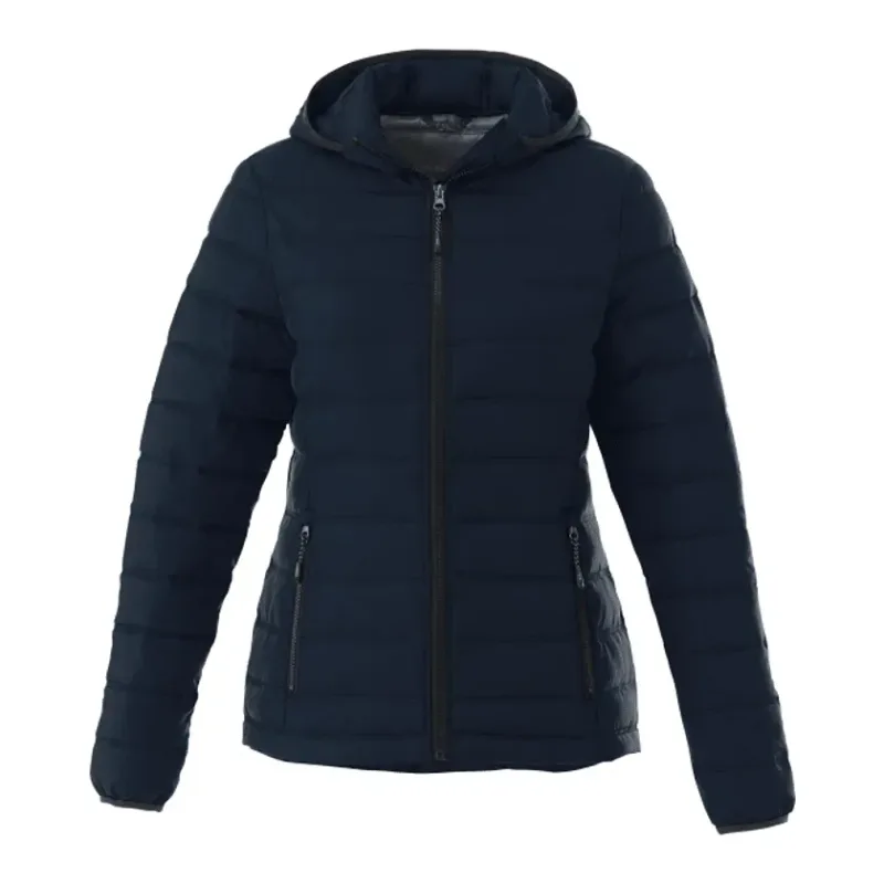 Custom NORQUAY Insulated Puffer Jacket with Hood for Women — view 8