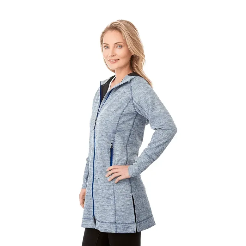 Personalized Women's Performance Full Zip Knit Hoodie Tunic - Odell — view 11