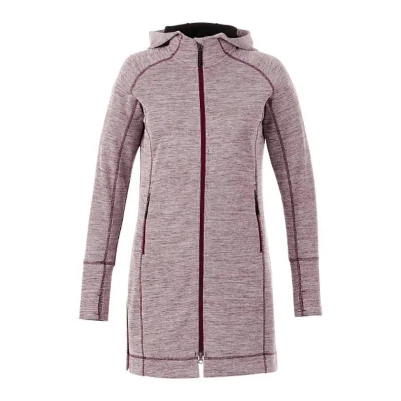 Personalized Women's Performance Full Zip Knit Hoodie Tunic - Odell — view 3
