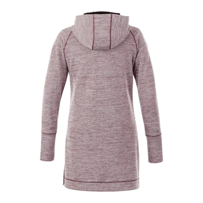 Personalized Women's Performance Full Zip Knit Hoodie Tunic - Odell — view 4