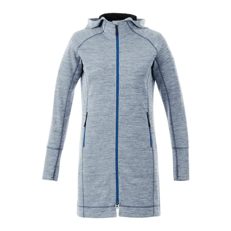 Personalized Women's Performance Full Zip Knit Hoodie Tunic - Odell — view 7
