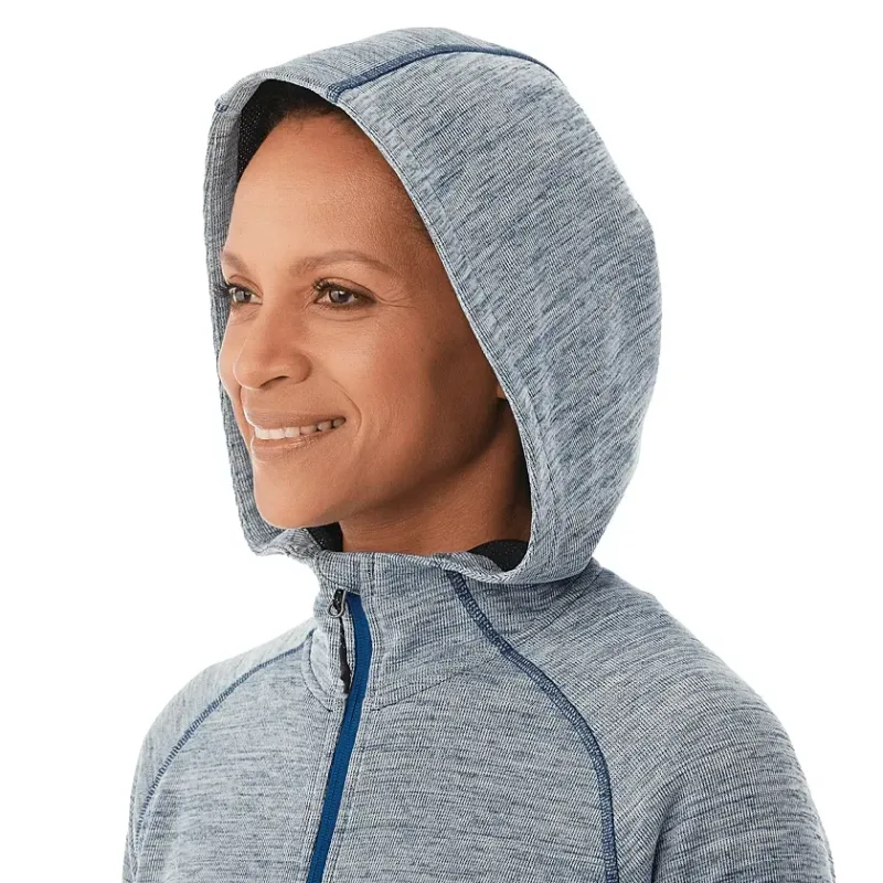 Personalized Women's Performance Full Zip Knit Hoodie Tunic - Odell — view 9