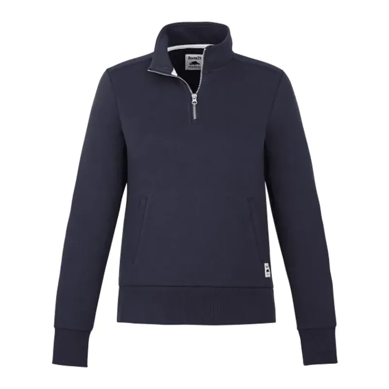 Custom Branded Women's Paddlecreek Sueded Fleece Quarter Zip Pullover — view 5