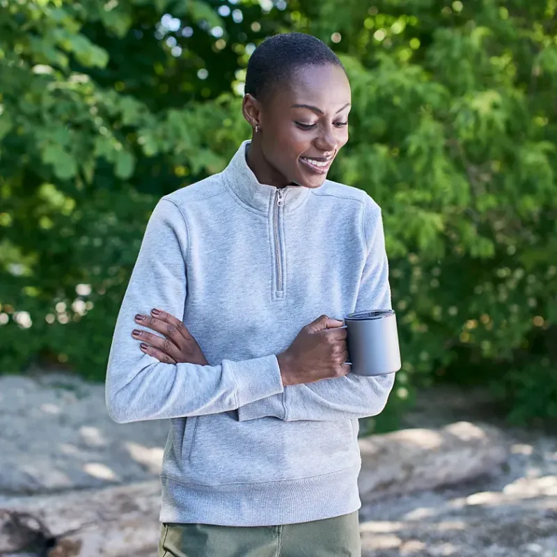 Custom Branded Women's Paddlecreek Sueded Fleece Quarter Zip Pullover — view 9