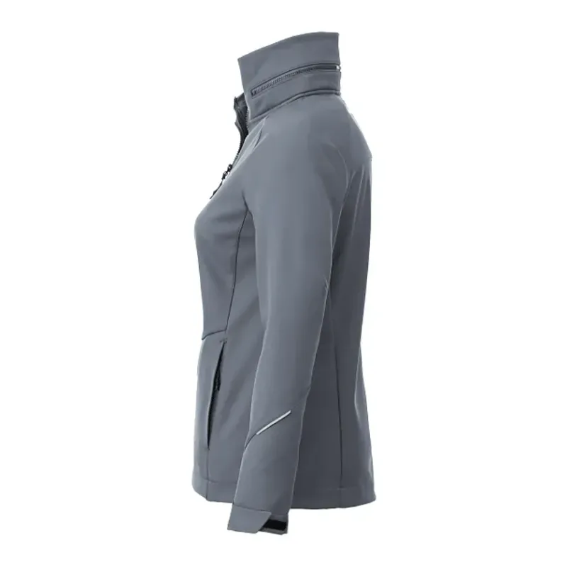 Custom Women's Waterproof Softshell Jacket with Roll-Away Hood - Peyto — view 15