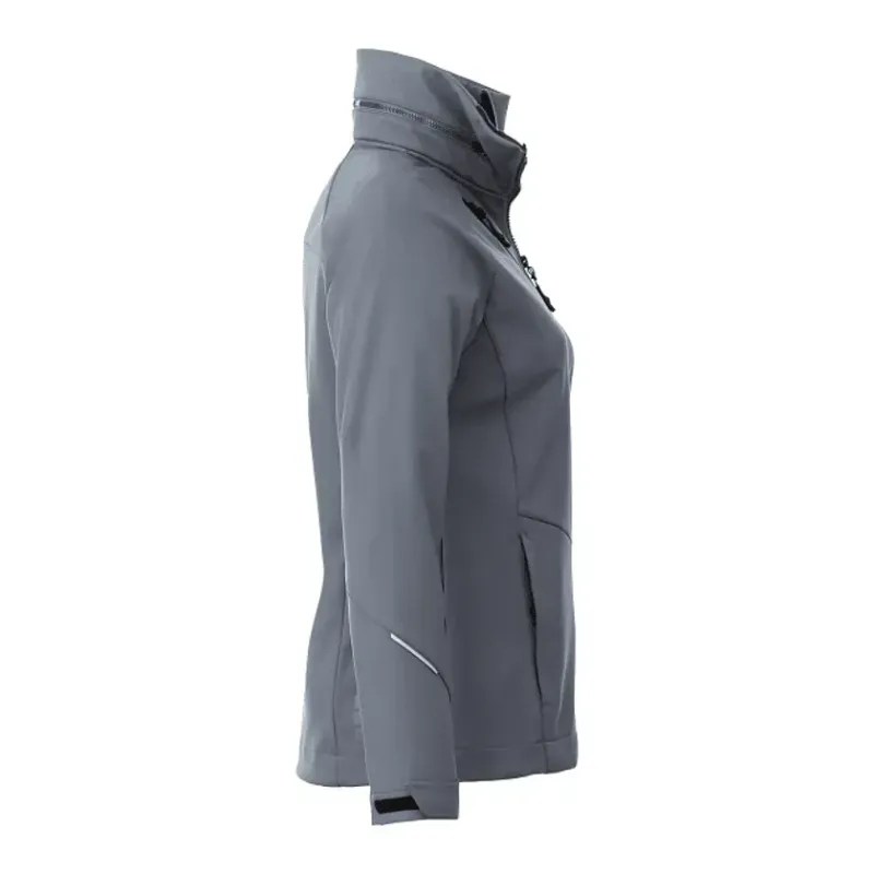 Custom Women's Waterproof Softshell Jacket with Roll-Away Hood - Peyto — view 16