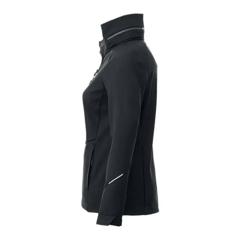 Custom Women's Waterproof Softshell Jacket with Roll-Away Hood - Peyto — view 19
