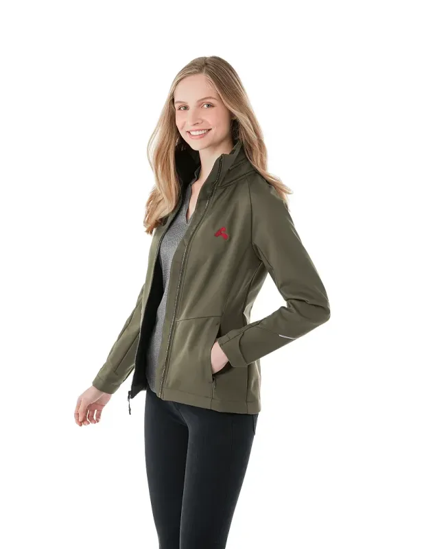 Custom Women's Waterproof Softshell Jacket with Roll-Away Hood - Peyto — view 6