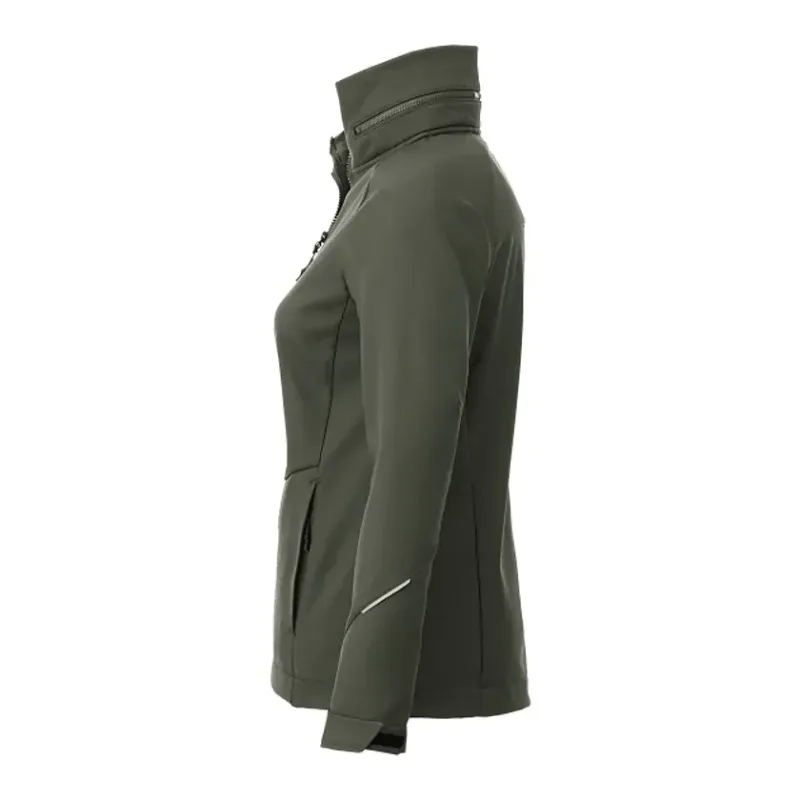 Custom Women's Waterproof Softshell Jacket with Roll-Away Hood - Peyto — view 7