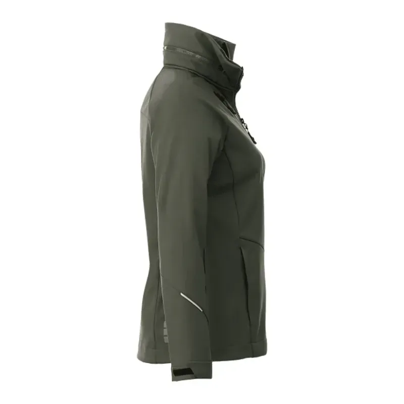 Custom Women's Waterproof Softshell Jacket with Roll-Away Hood - Peyto — view 8