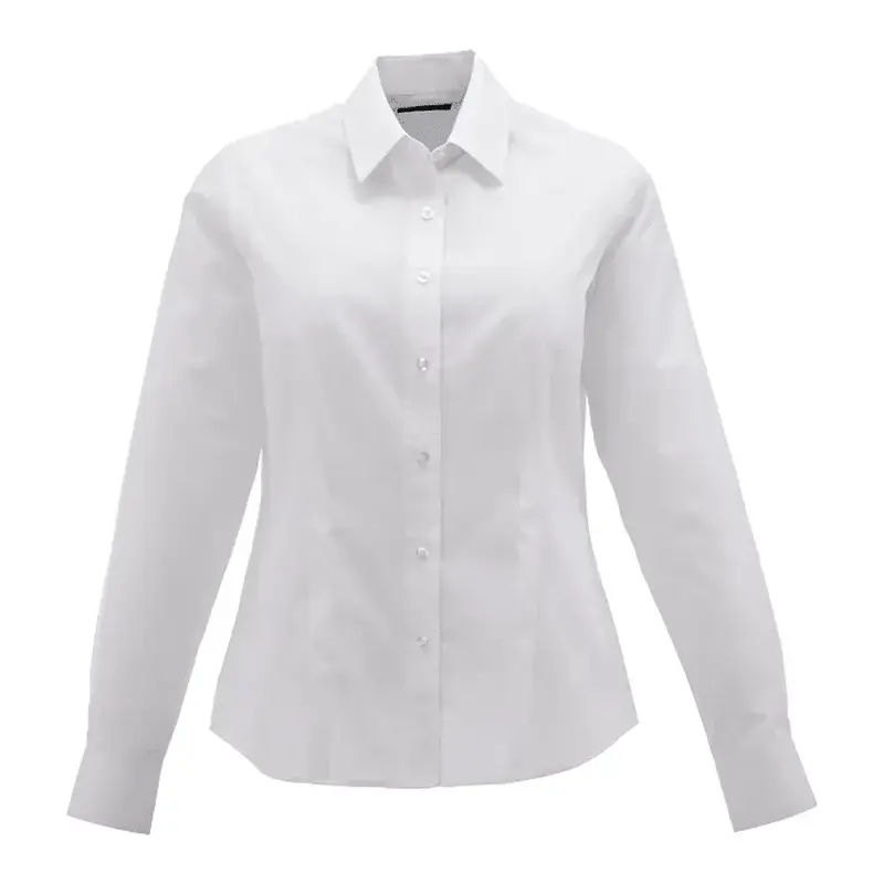 Customized Women's Preston Long Sleeve Button Up Shirt - 65% Polyester 35% Cotton