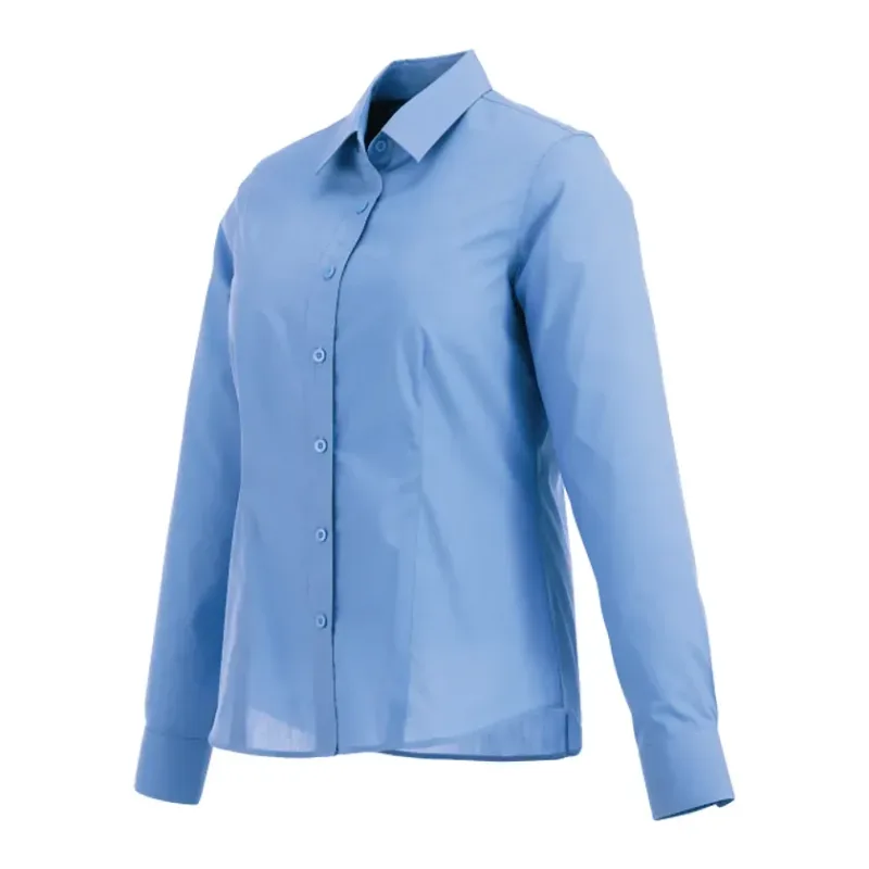Customized Women's Preston Long Sleeve Button Up Shirt - 65% Polyester 35% Cotton — view 14