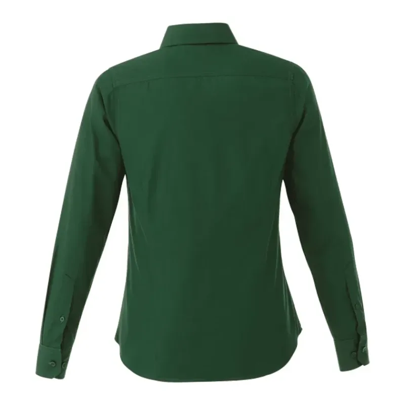 Customized Women's Preston Long Sleeve Button Up Shirt - 65% Polyester 35% Cotton — view 25