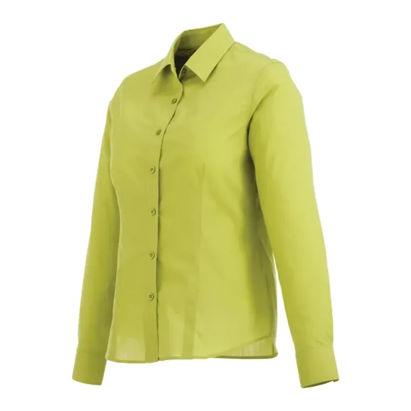 Customized Women's Preston Long Sleeve Button Up Shirt - 65% Polyester 35% Cotton — view 27