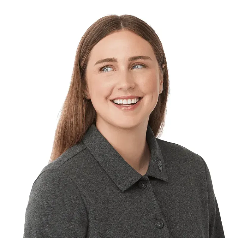 Customizable Women's Eco Knit Button Cardi — view 17