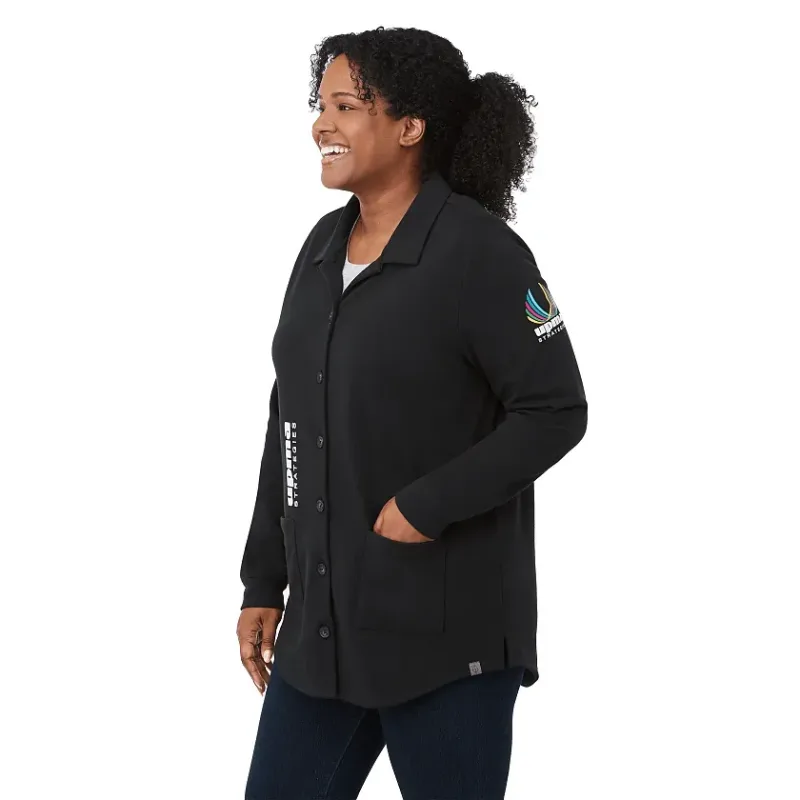 Customizable Women's Eco Knit Button Cardi — view 7