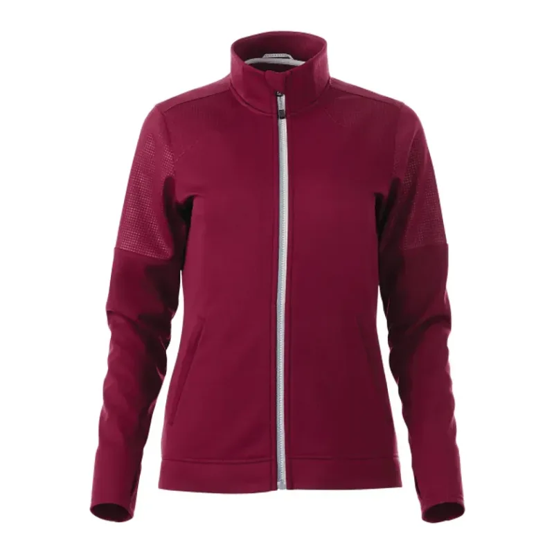 Branded Women's Full Zip Performance Jacket with Thumb Holes - Senger Knit — view 11