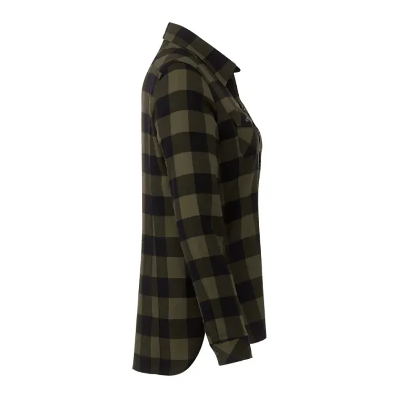 Custom Long Sleeve Women's Flannel Shirt - Roots73 Sprucelake — view 14