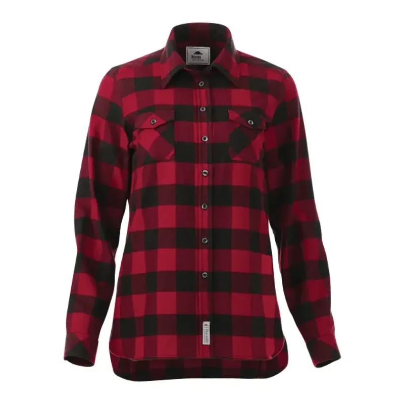 Custom Long Sleeve Women's Flannel Shirt - Roots73 Sprucelake — view 5