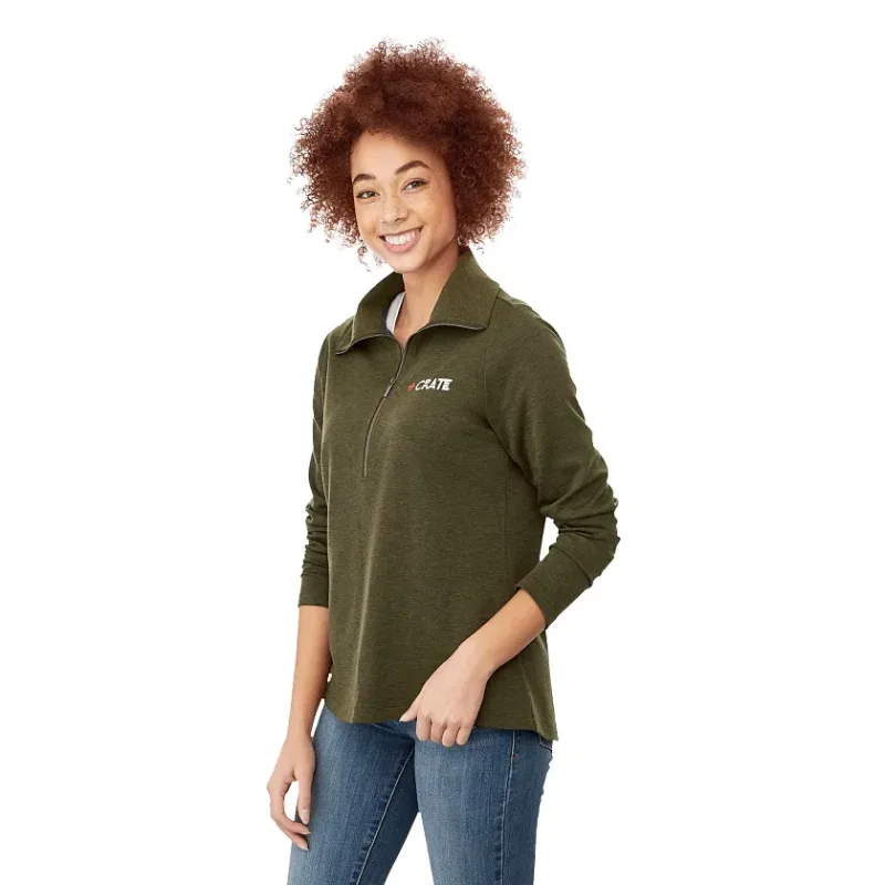 Custom Stratton Women's Knit Half Zip Top — view 18