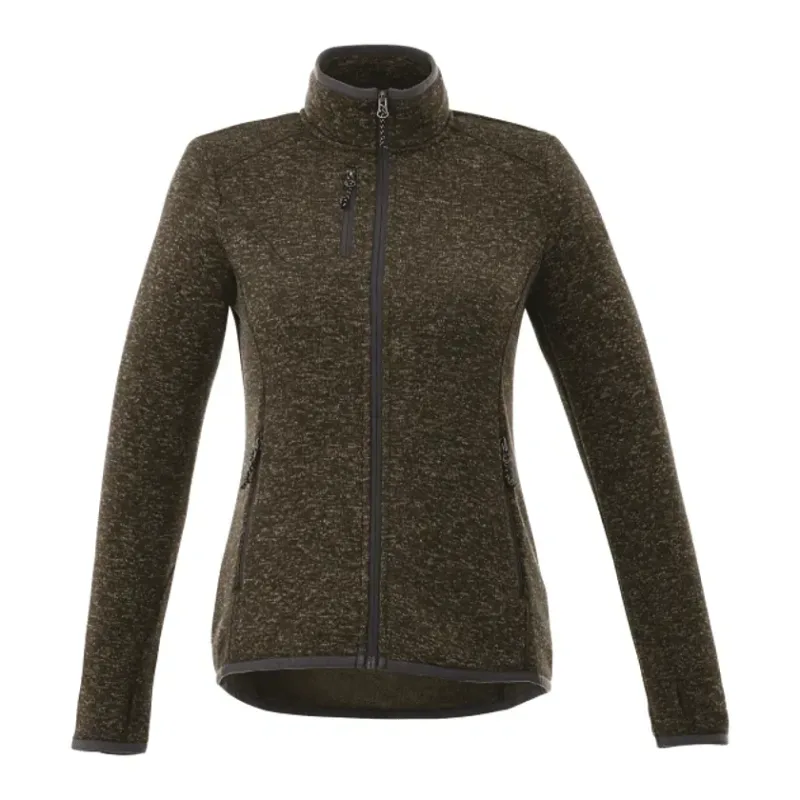 Custom Branded Women's Tremblant Full Zip Sweater Jacket with Thumb Holes — view 16