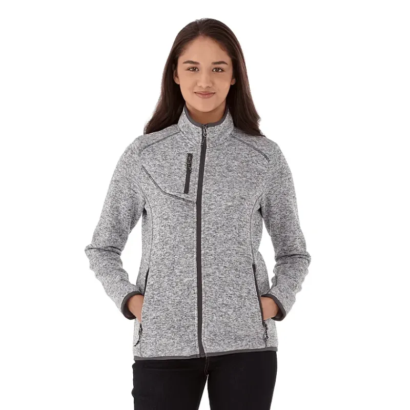 Custom Branded Women's Tremblant Full Zip Sweater Jacket with Thumb Holes — view 20