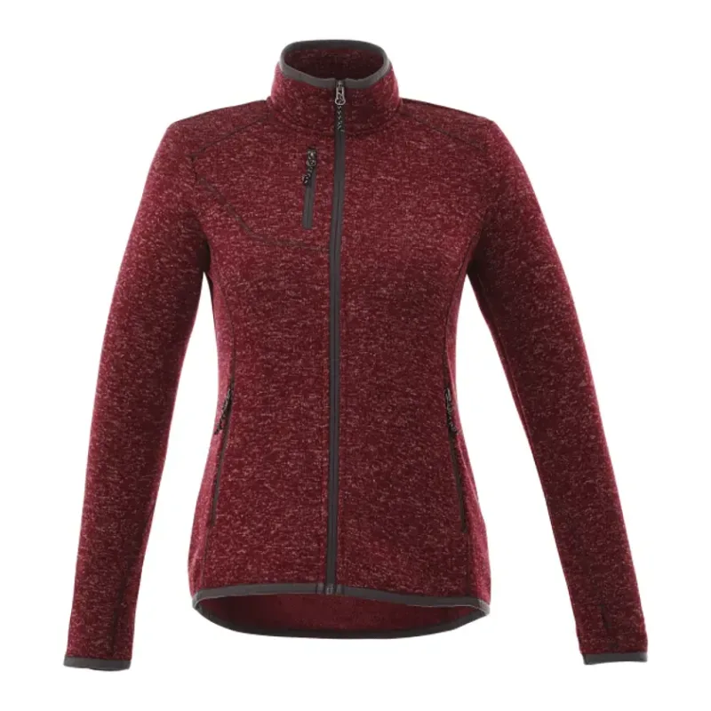 Custom Branded Women's Tremblant Full Zip Sweater Jacket with Thumb Holes — view 5