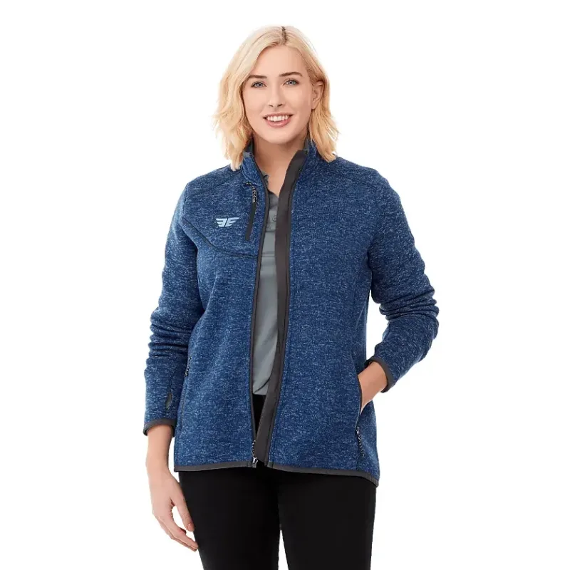 Custom Branded Women's Tremblant Full Zip Sweater Jacket with Thumb Holes — view 9