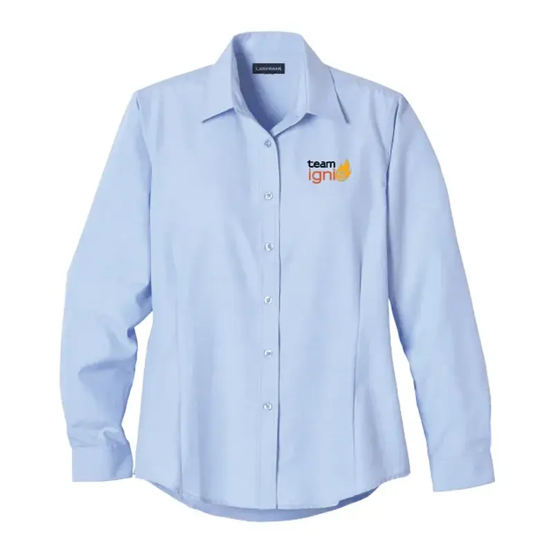 Custom Women's TULARE Oxford Long Sleeve Button Up Shirt