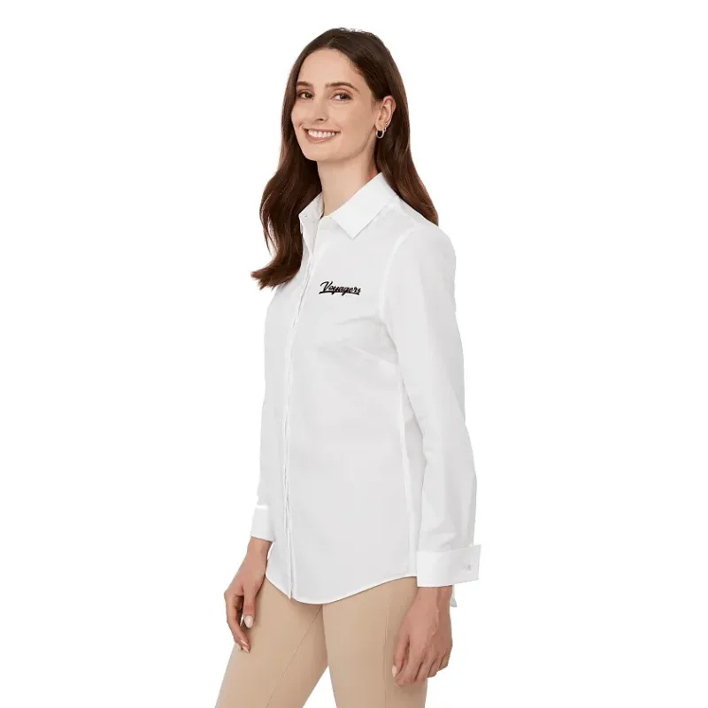 Custom UNTUCKit Tracey Long Sleeve Button Up Shirt for Women — view 20