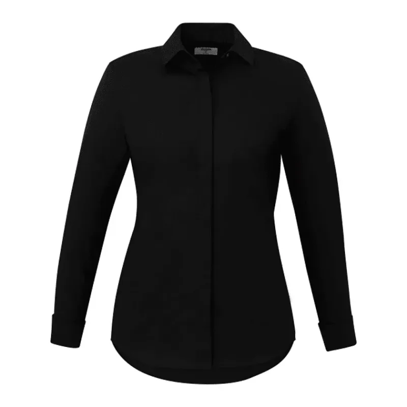 Custom UNTUCKit Tracey Long Sleeve Button Up Shirt for Women — view 4