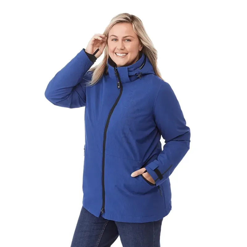Customizable 3-in-1 Women's Sherpa Fleece Jacket with Detachable Hood — view 13