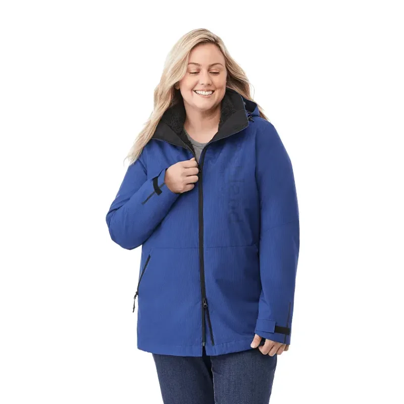 Customizable 3-in-1 Women's Sherpa Fleece Jacket with Detachable Hood — view 15