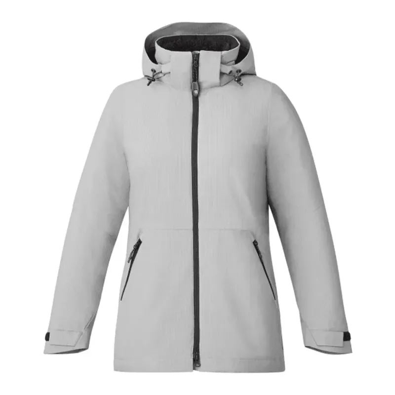 Customizable 3-in-1 Women's Sherpa Fleece Jacket with Detachable Hood — view 20