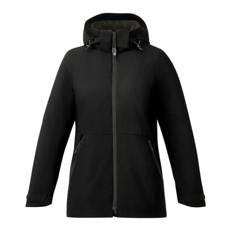 Customizable 3-in-1 Women's Sherpa Fleece Jacket with Detachable Hood — view 24