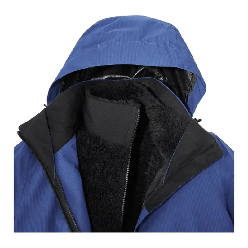 Customizable 3-in-1 Women's Sherpa Fleece Jacket with Detachable Hood — view 5