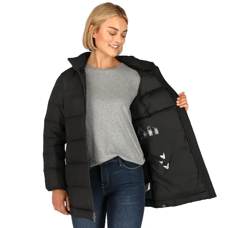 Custom Branded Geneva Eco Long Packable Insulated Jacket for Women — view 10