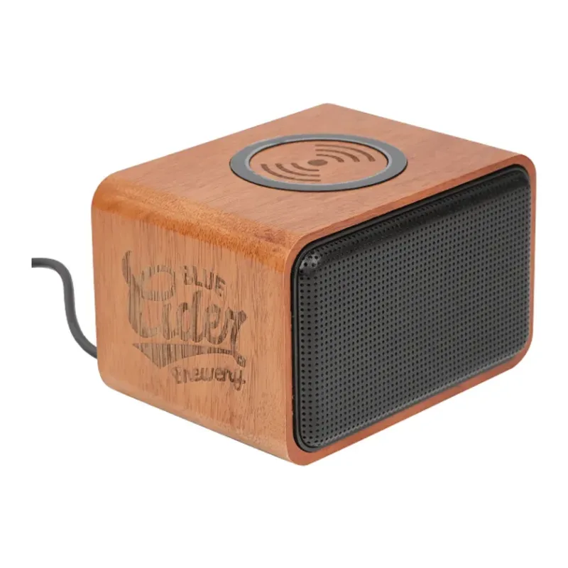 Custom Wood Bluetooth Speaker and Wireless Charging Pad — view 12