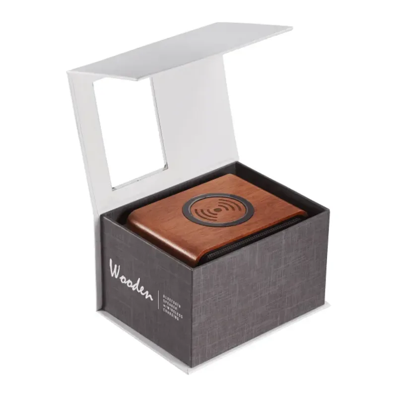 Custom Wood Bluetooth Speaker and Wireless Charging Pad — view 3