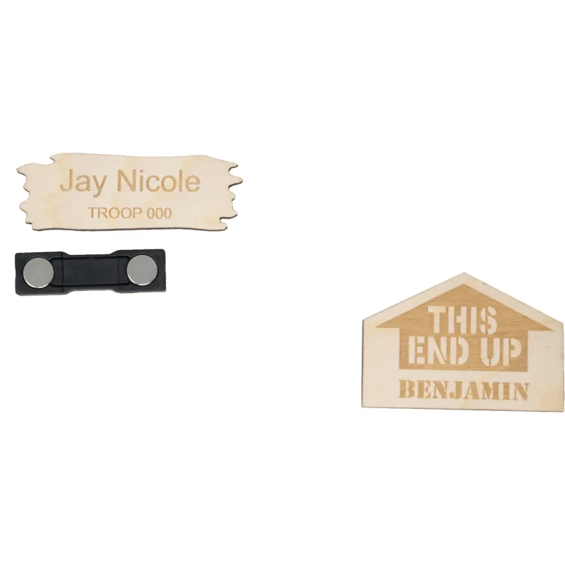 Wood Name Tags — view 3