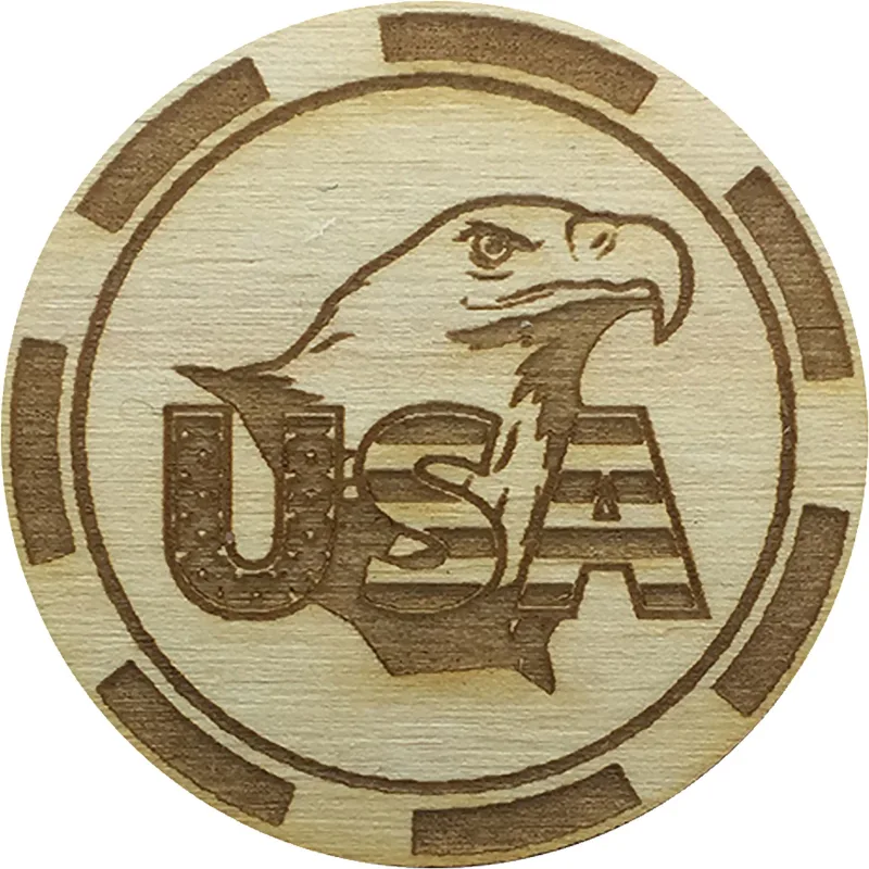 Wood Poker Chips: 1 Side Imprint — view 8