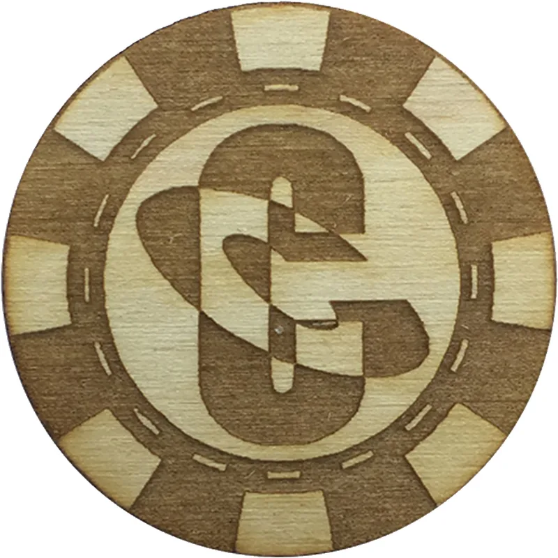 Wood Poker Chips: 1 Side Imprint — view 10